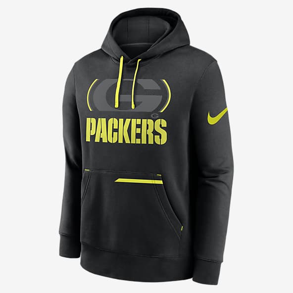 Green Bay Packers Nike Volt Hoodie Large Black