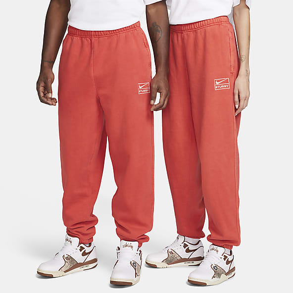 Nike air outlet fleece pants red