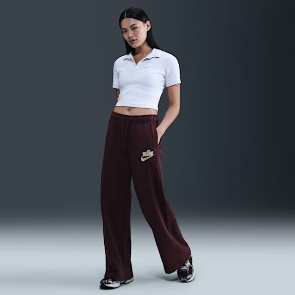 Nike Sportswear Club Fleece Women's Mid-Rise Wide-Leg Pants