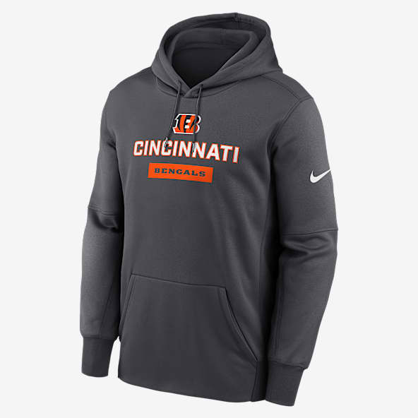 Cincinnati Bengals Toss Sweep Sudadera con gorro sin cierre Nike Therma de la NFL para hombre
