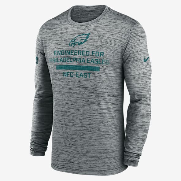 Philadelphia Eagles Sideline Team Issue Velocity Men's Nike Dri-FIT NFL Long-Sleeve T-Shirt