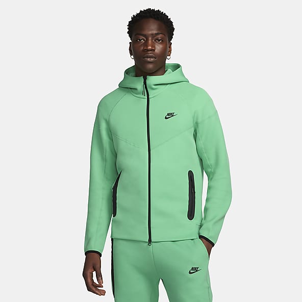 Nike Sweater Mens Large Green Dri-Fit Hoodie Sweatshirt Pullover Center  Swoosh