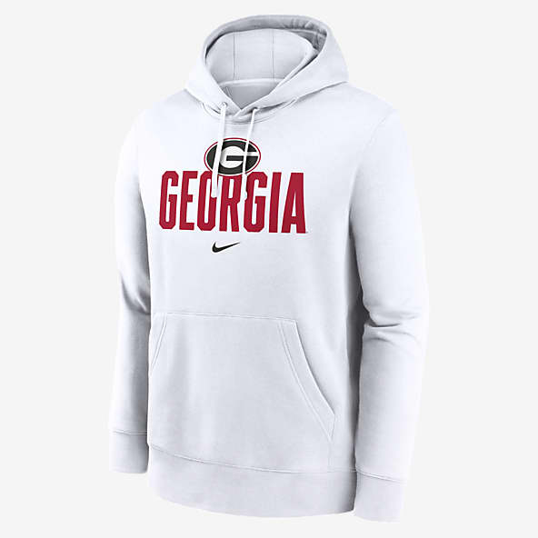 White Hooded Georgia Bulldogs Hoodies. Nike