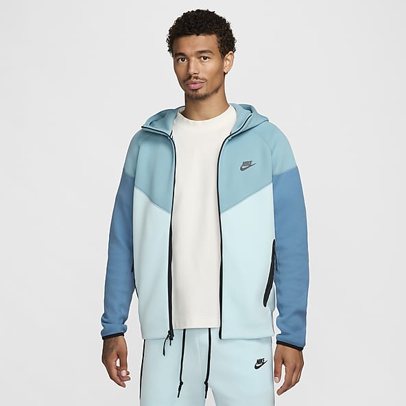 New Blue Tech Fleece Hoodies Sweatshirts. Nike AT