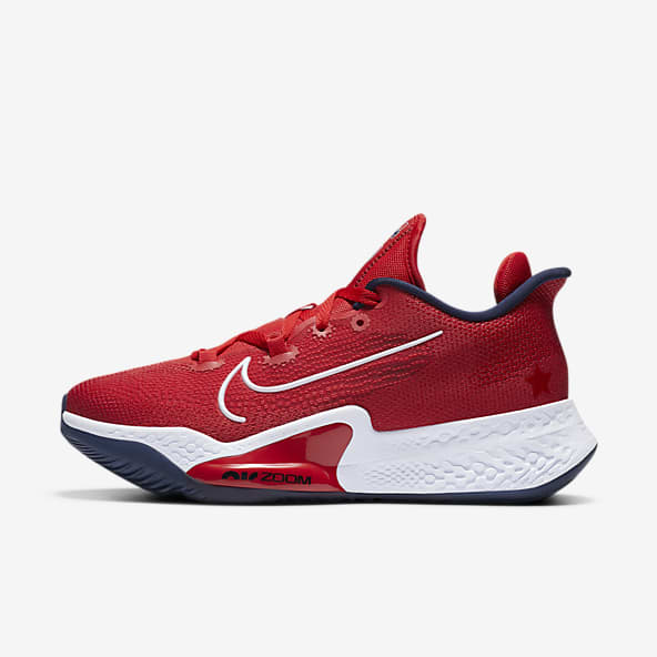 red nike slip on shoes