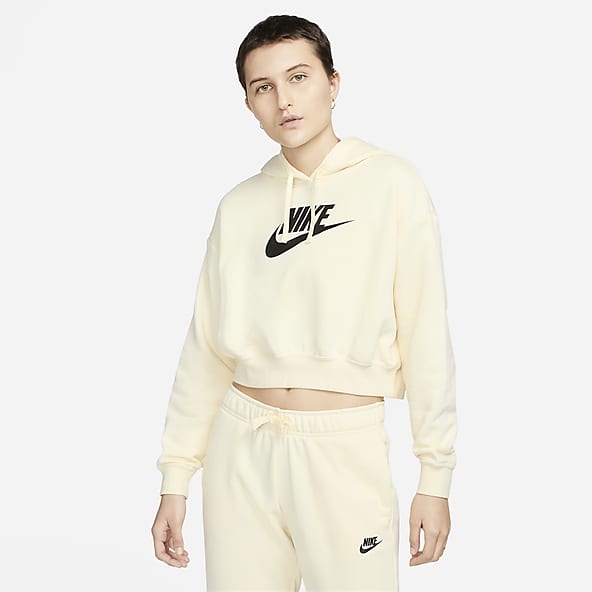 nike hoodie white and gold