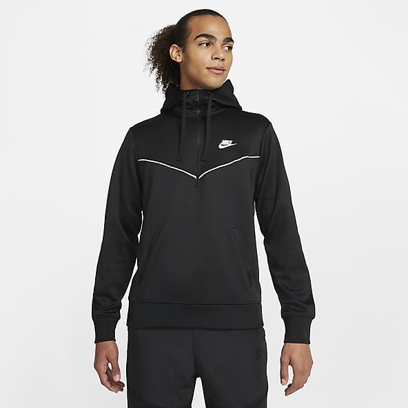 black zip nike hoodie