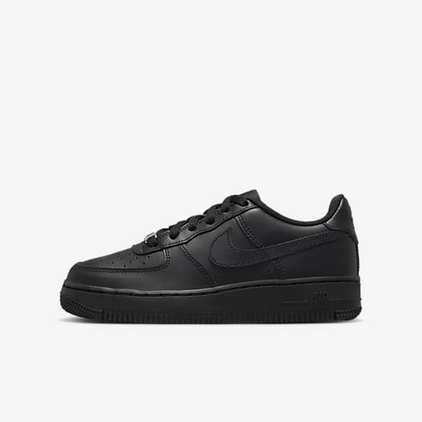Black Air Force 1 Shoes. Nike JP