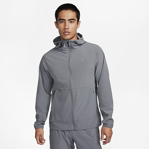 Grey nike sales windbreaker