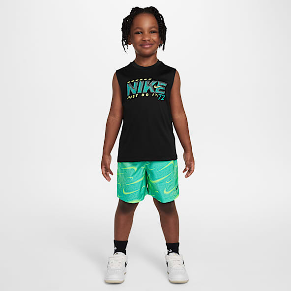 Nike Dri-FIT Conjunto de shorts de 2 piezas con estampado Rhythm para niños talla pequeña