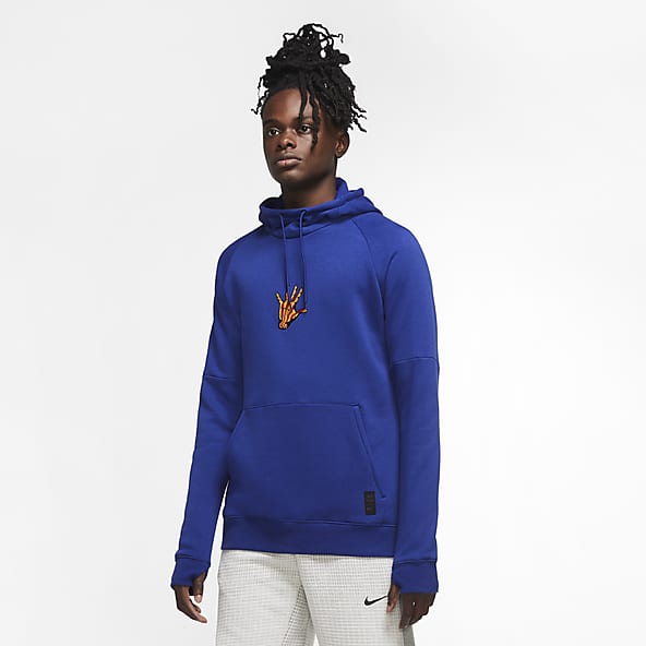 blue nike hoodie and sweatpants