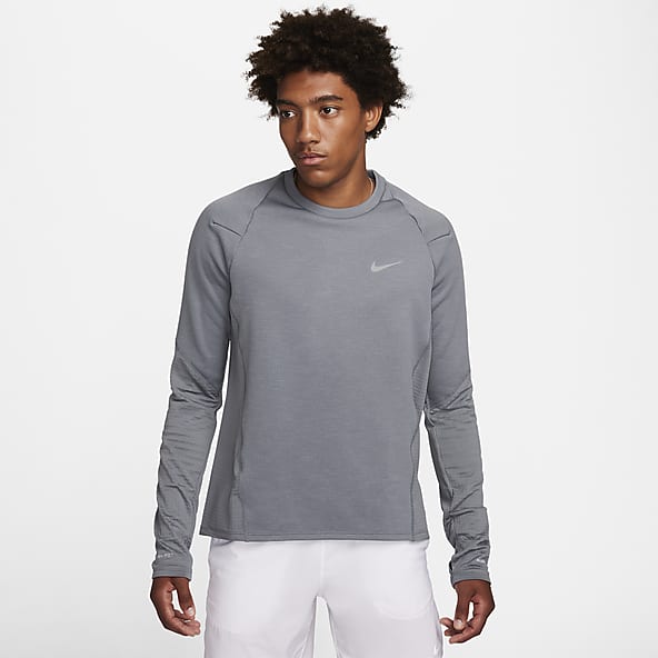 Nike Men's Life Long-Sleeve Mock Neck Shirt-Black - Hibbett