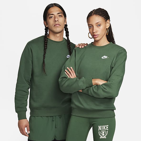 Sweat à capuche Nike Sportswear Club Fleece Vert & Blanc pour