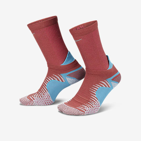 Red Trail Running Socks. Nike PT