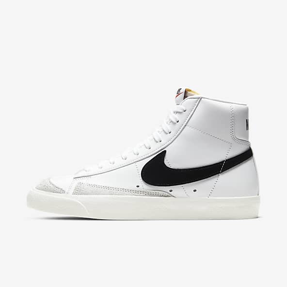 nike womens high tops black and white