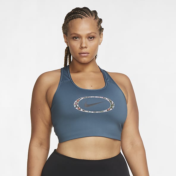 nike women's air medium padded strappy sports bra