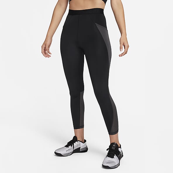 Nike Women's Pro Hyperwarm Tights - Embossed Black Sports
