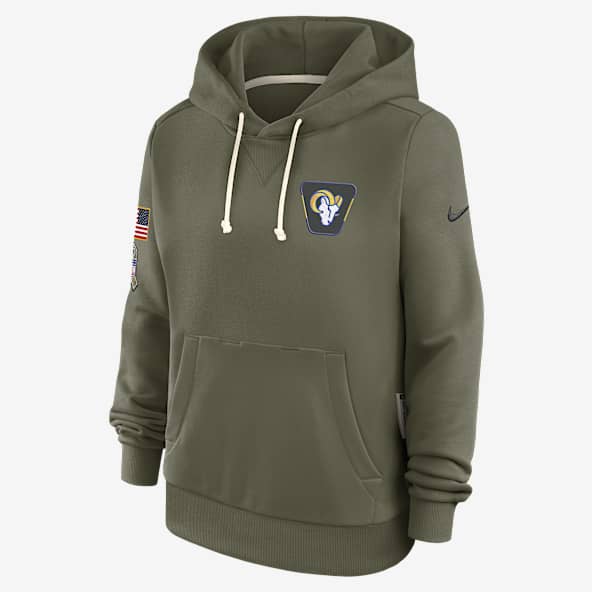 Los Angeles Rams Salute to Service Sideline Women's Nike Dri-FIT NFL Pullover Hoodie