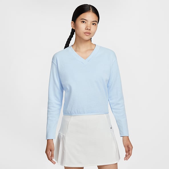 Nike Women's V-Neck Long-Sleeve Golf Top
