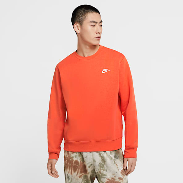 orange nike crew neck