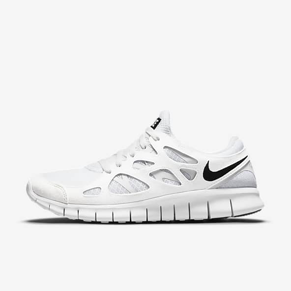 White Nike Free RN Shoes. Nike.com