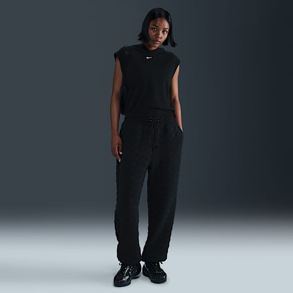 Nike Sportswear Phoenix Fleece Pants de jacquard de tiro alto oversized para mujer