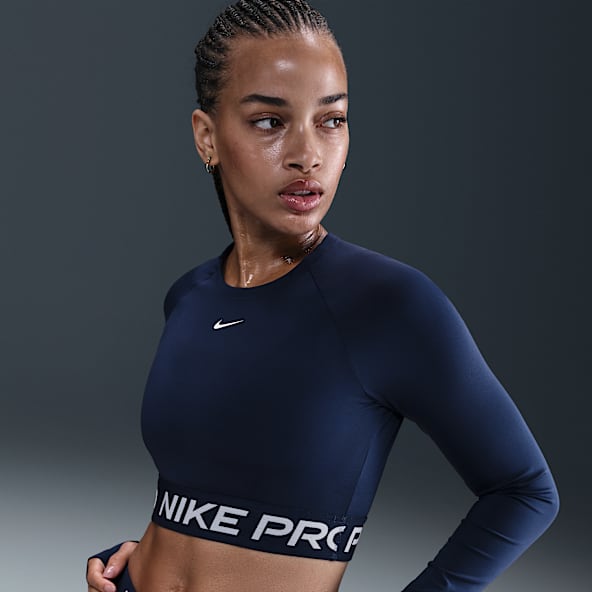 Nike Pro Women's Dri-FIT Cropped Long-Sleeve Top
