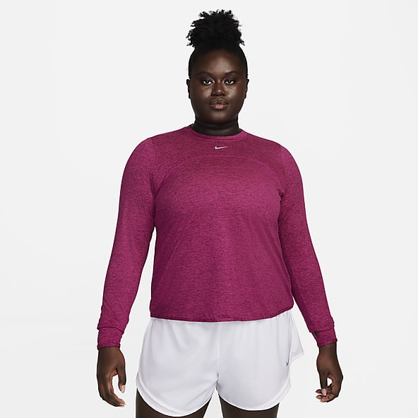Nike Running Women Dri-fit Athletic Long Sleeve T-shirt Volt, Neon Yellow,  2XL 