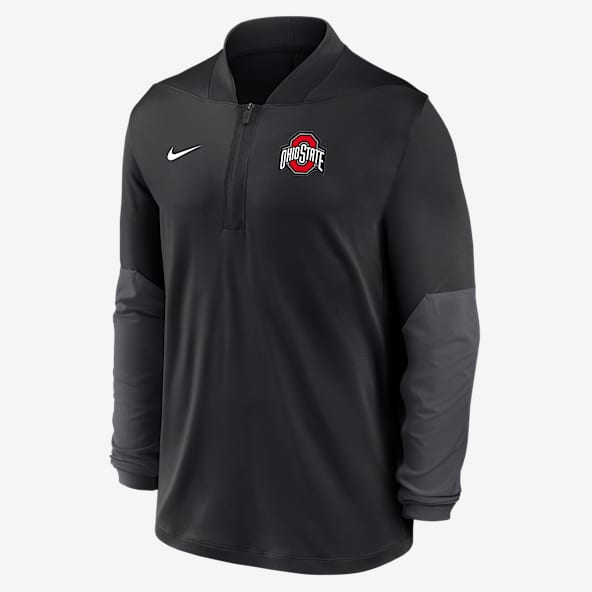 Ohio State Playera universitaria Nike Dri-FIT de medio cierre para hombre