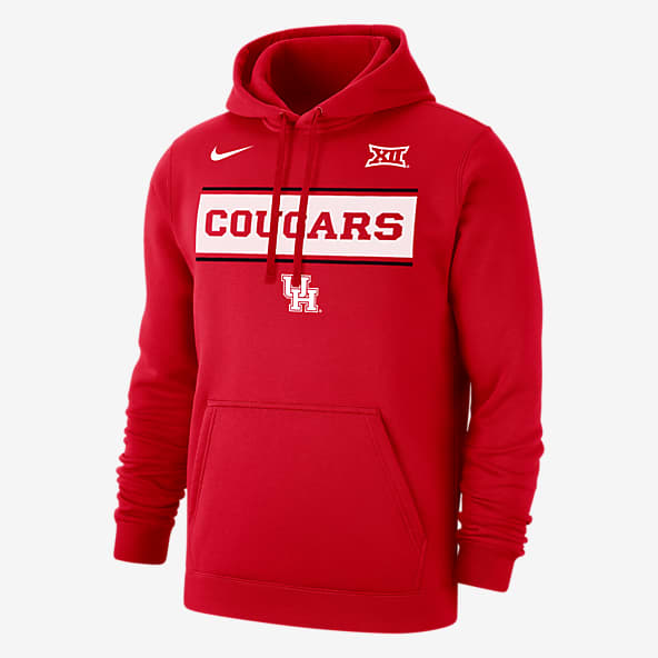 Houston Big 12 Sudadera con gorro sin cierre universitaria Nike para hombre