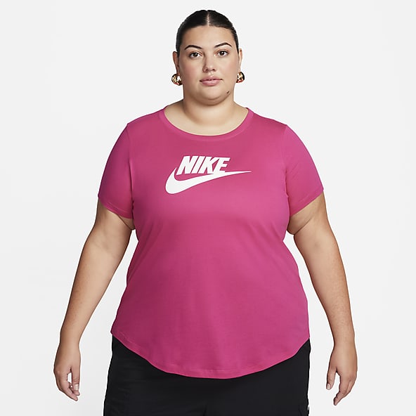 Nike Plus Swoosh Boyfriend Multi Logo T-shirt in Black