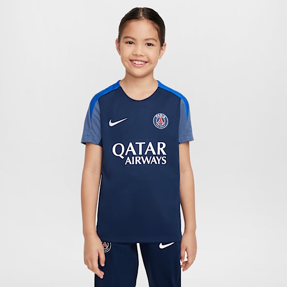 Paris Saint-Germain Strike Nike Dri-FIT Fußball-Kurzarmshirt (ältere Kinder)