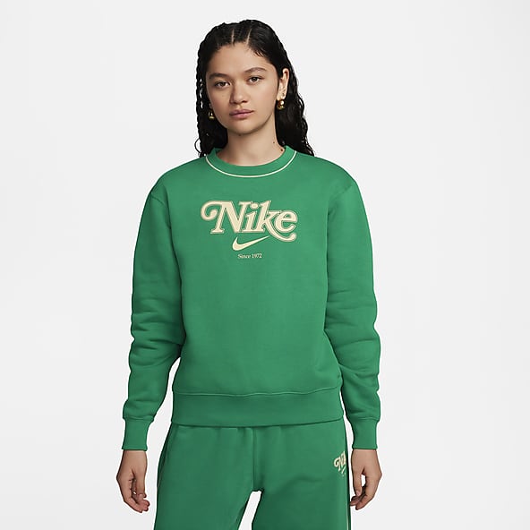 Nike, Tops, Nike Sportswear Essentials Cropped Crew Neck Sweatshirt Womens  Medium