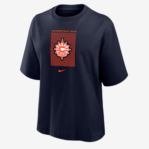 Connecticut Sun Playera cuadrada Nike WNBA para mujer