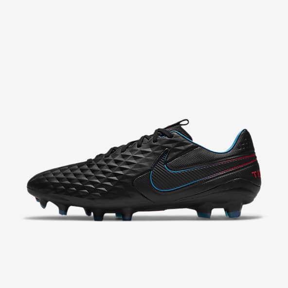 plain black football boots