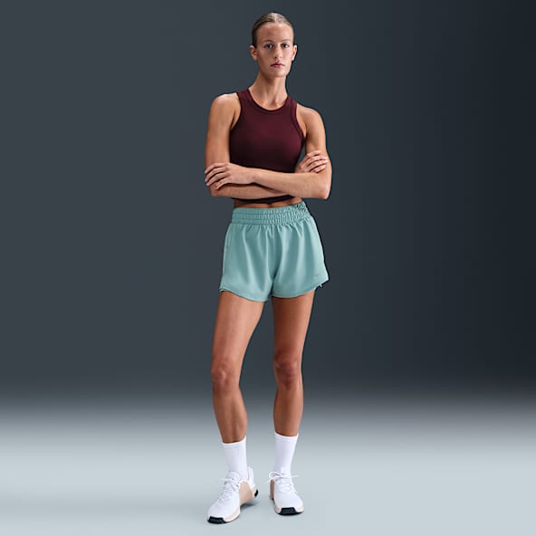 Nike One Dri-FIT 2-in-1 damesshorts met hoge taille (8 cm)