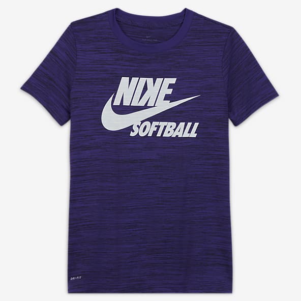 red and purple nike shirt