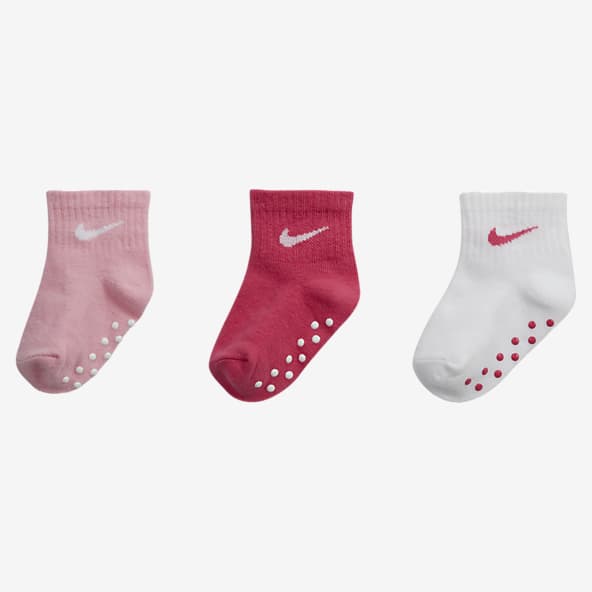 Nike Vristhöga strumpor Swoosh med greppmönster för baby (3 par)