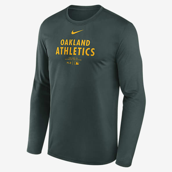 Oakland Athletics Authentic Collection Practice Men's Nike Dri-FIT MLB Long-Sleeve T-Shirt