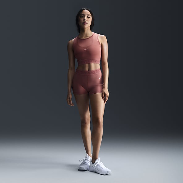 Nike Pro Women's Mid-Rise 3" Mesh-Paneled Shorts
