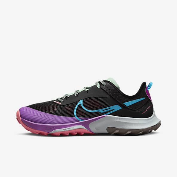 nike running shoes black and purple