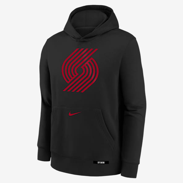 Portland Trail Blazers Club City Edition Sudadera con gorro sin cierre Nike de la NBA para niños talla grande