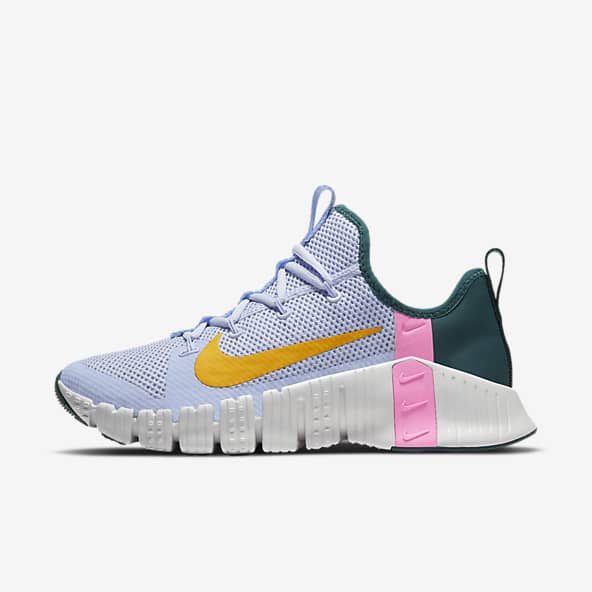 nike pink and blue sneakers