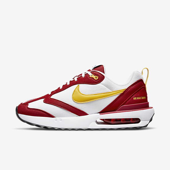 yellow and red nike shoes