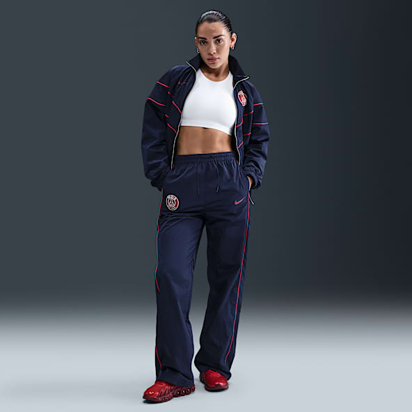Paris Saint-Germain Windrunner Paris Saint-Germain Windrunner Nike Football Webhose mit offenem Saum und hohem Taillenbund (Damen)