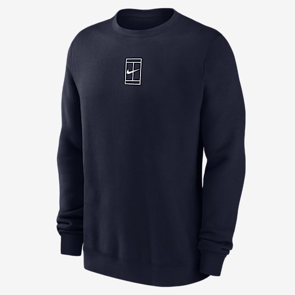 Nike Club Sudadera de tenis de cuello redondo de tejido Fleece para hombre