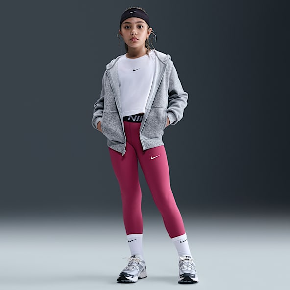 Nike Pro Leggings med mellemhøj talje til piger