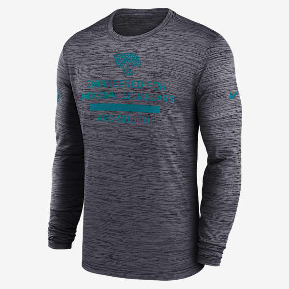 Jacksonville Jaguars Sideline Team Issue Velocity Men's Nike Dri-FIT NFL Long-Sleeve T-Shirt