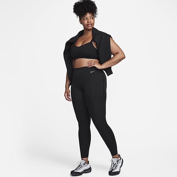 Nike Leggings Womens Medium Black Yoga Gym Workout Running Pro Dri Fit Pants  (J)