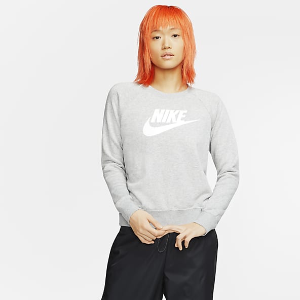 nike grey essentials crew neck sweatshirt
